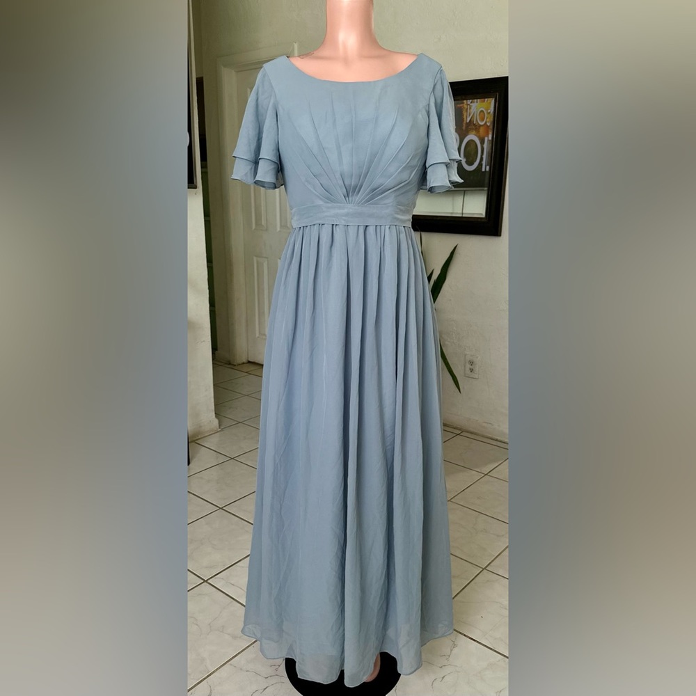 Elegant Blue Women's wedding Dress